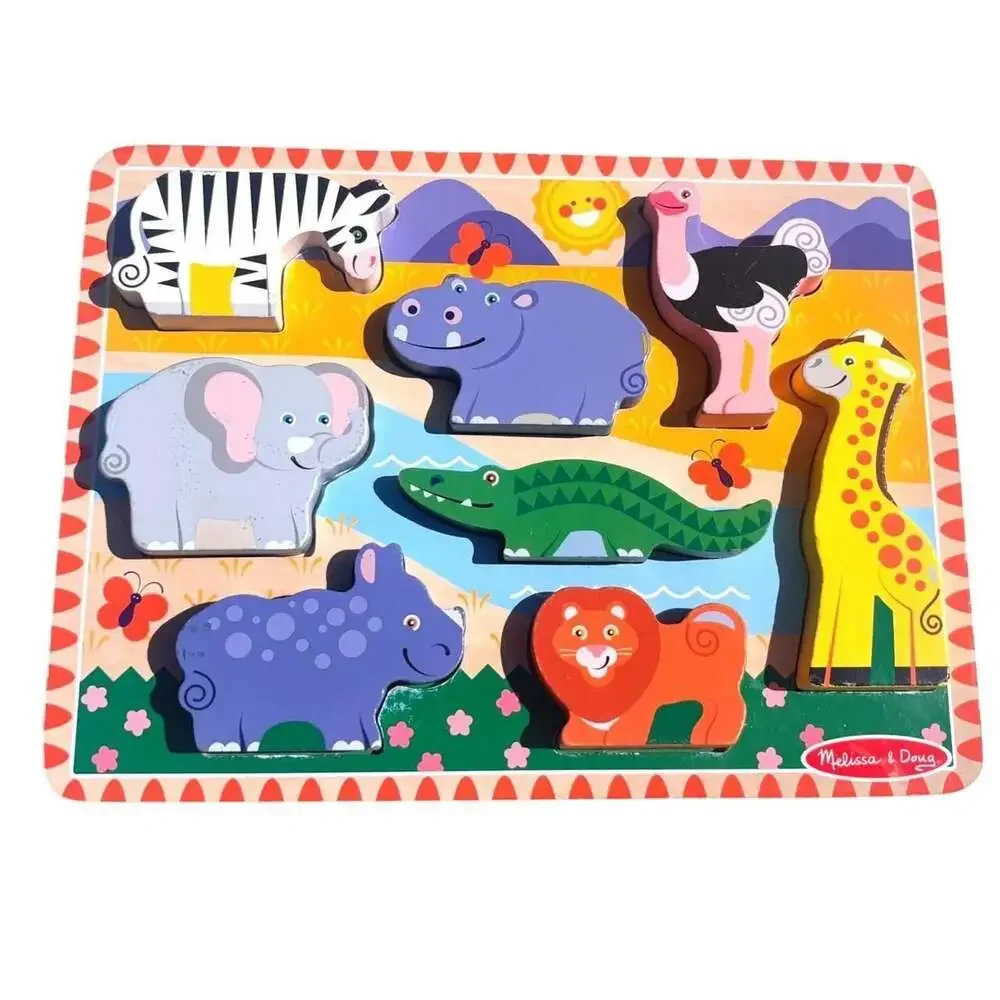 Melissa & Doug Safari Wooden Chunky Puzzle